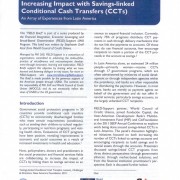 FIELD Brief No.18 – Increasing Impact with Savings-linked Conditional Cash Transfers (CCTs)